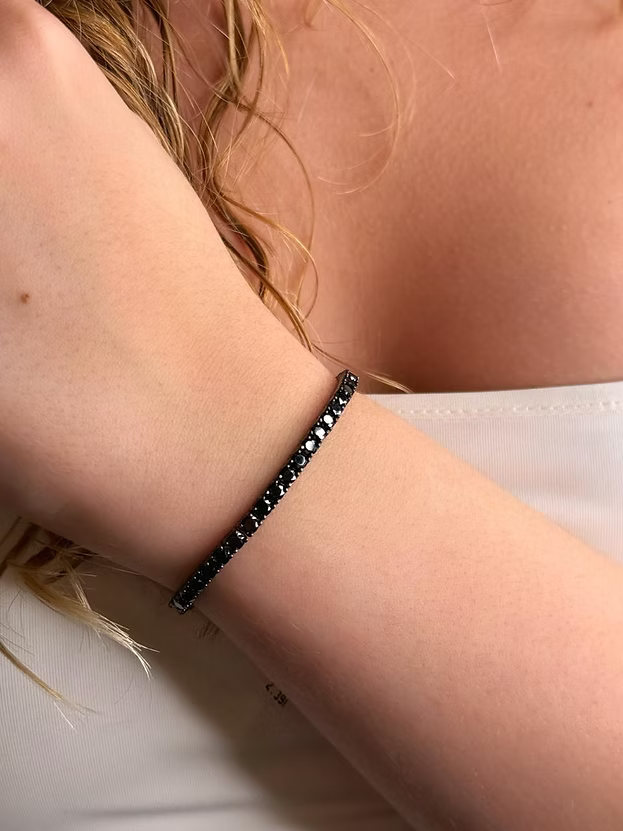 Pulseira Riviera Black Prata 925
