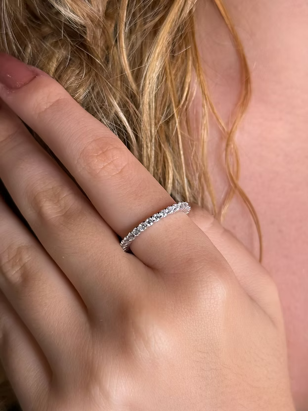 Anel Riviera Cristal Prata 925