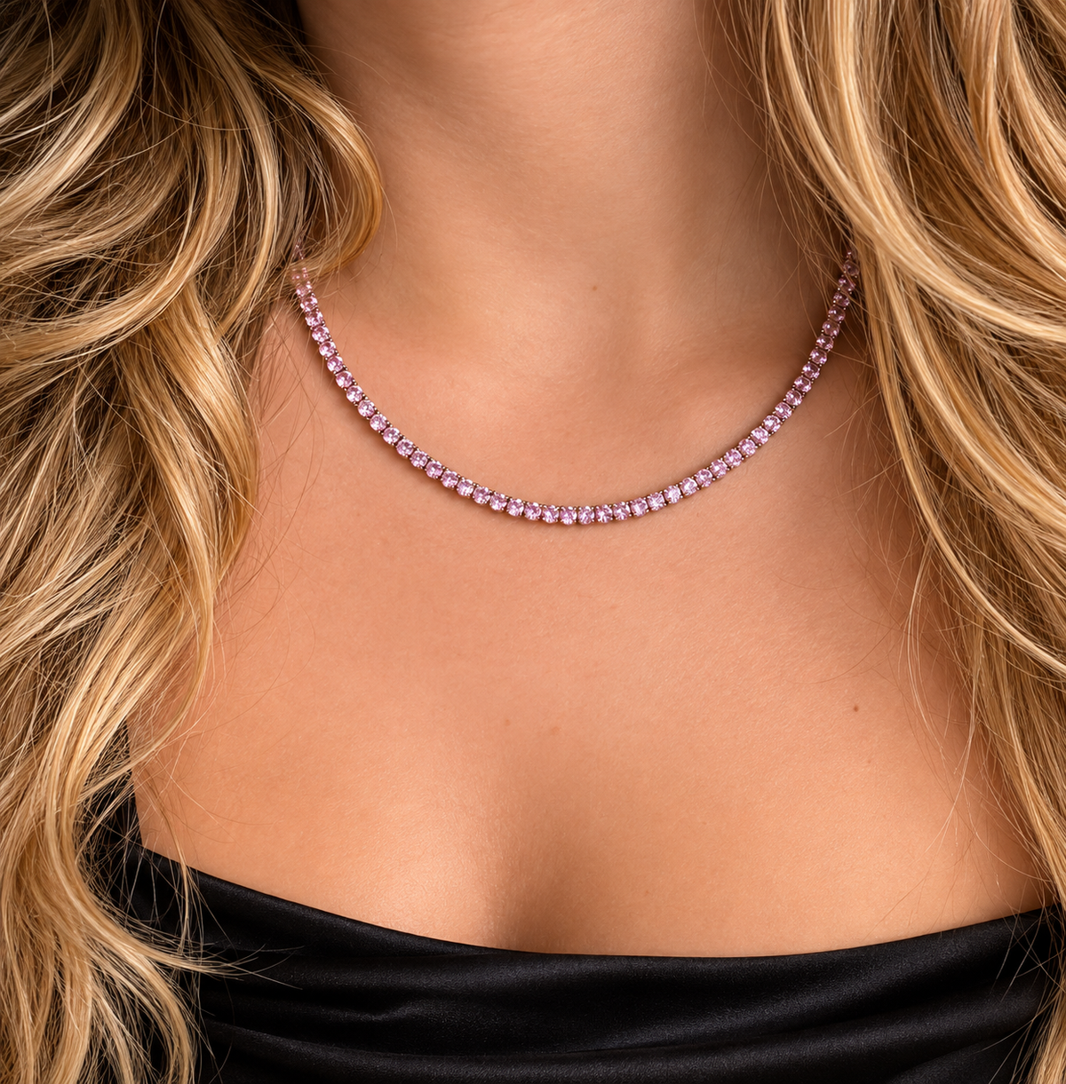 Colar Riviera Baby Pink