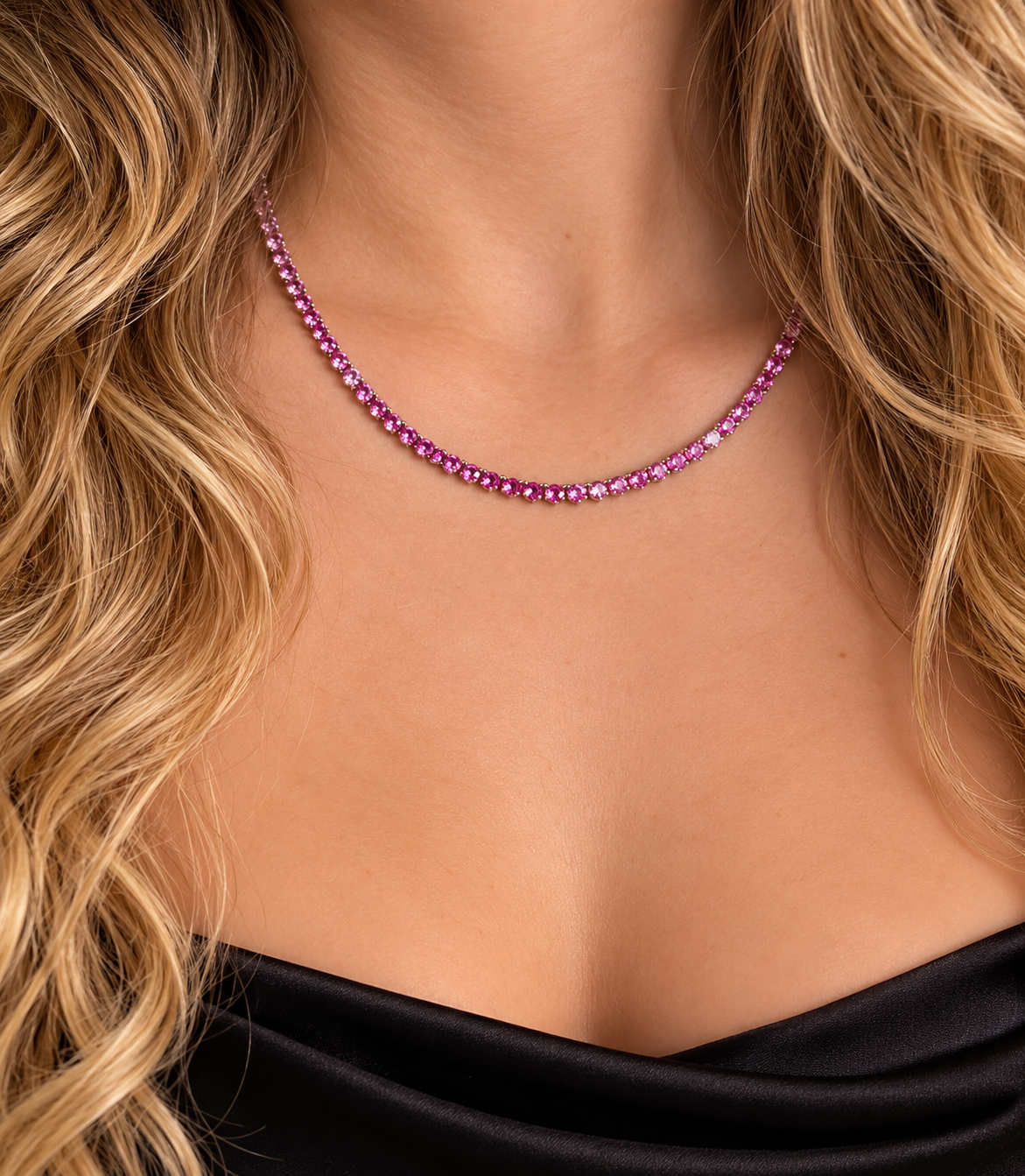 Colar Riviera Pink