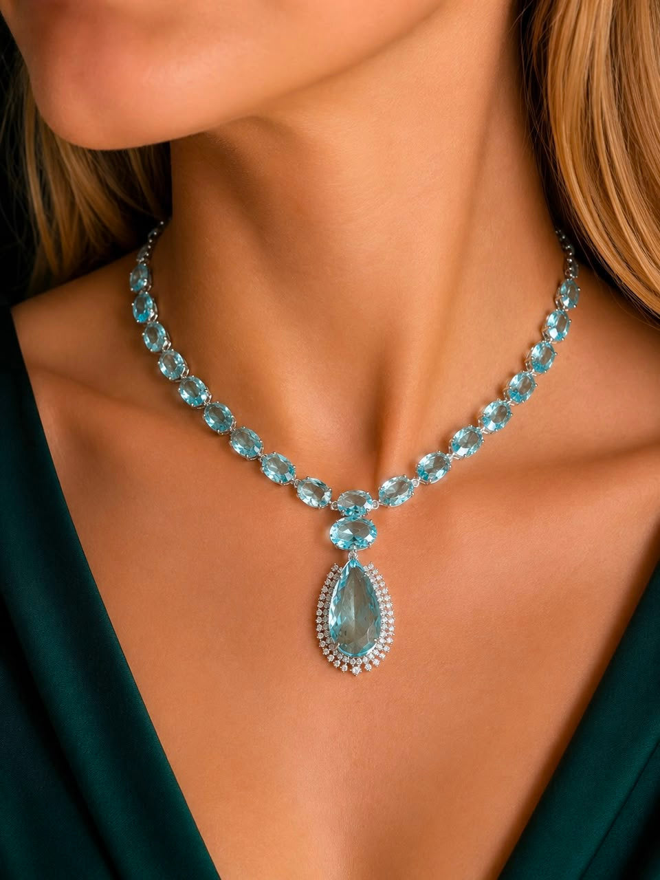 Colar Sultana Aqua