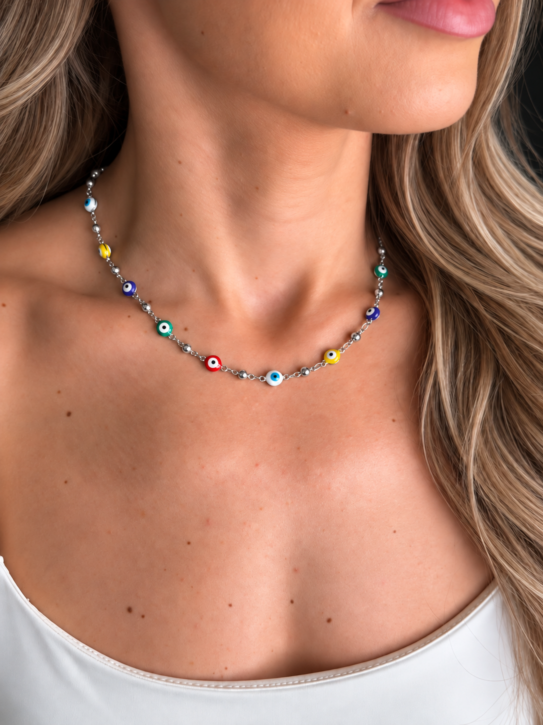 Choker Mikonos Colors Steel