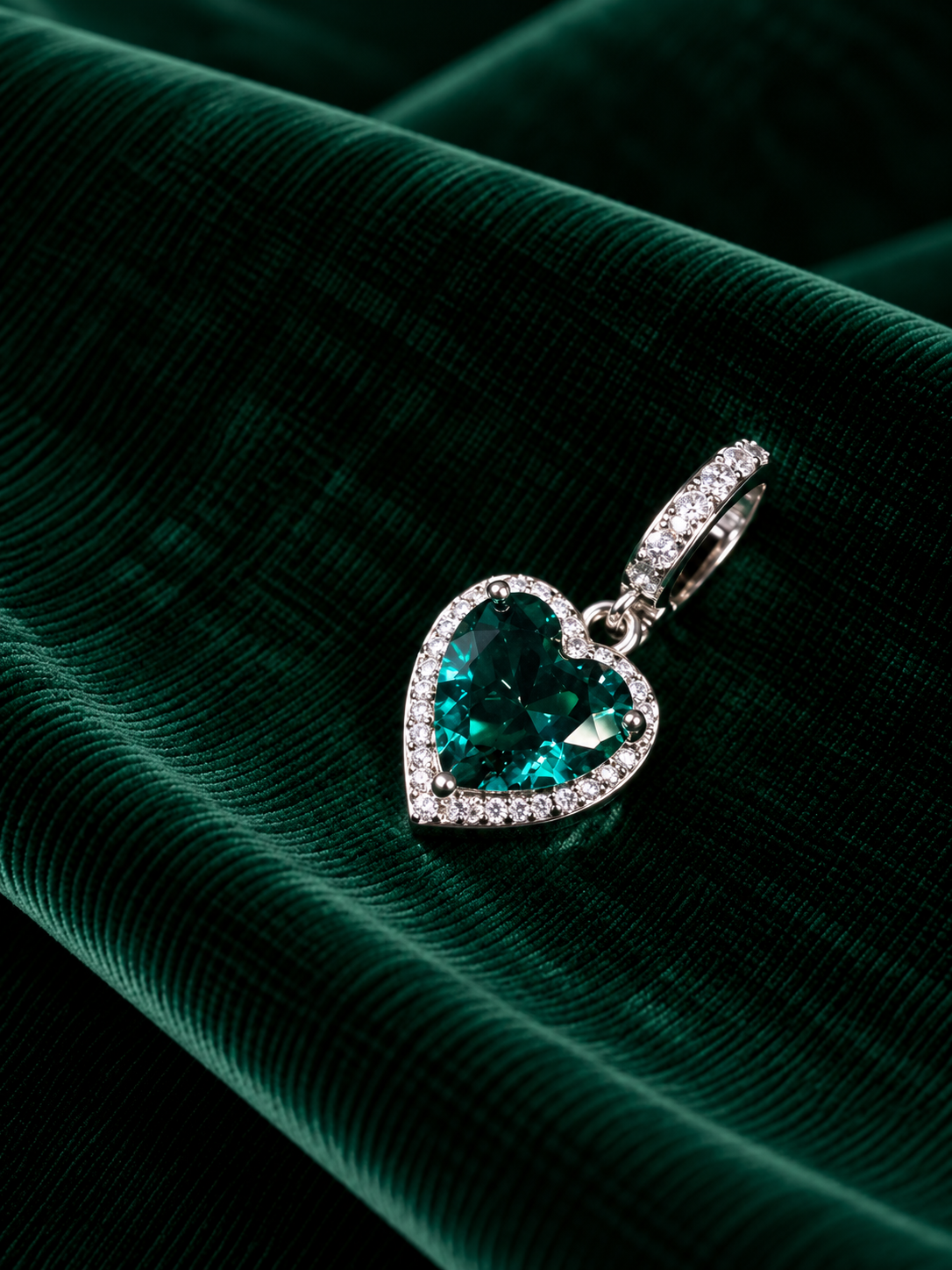 Pingente Heart Turmalina
