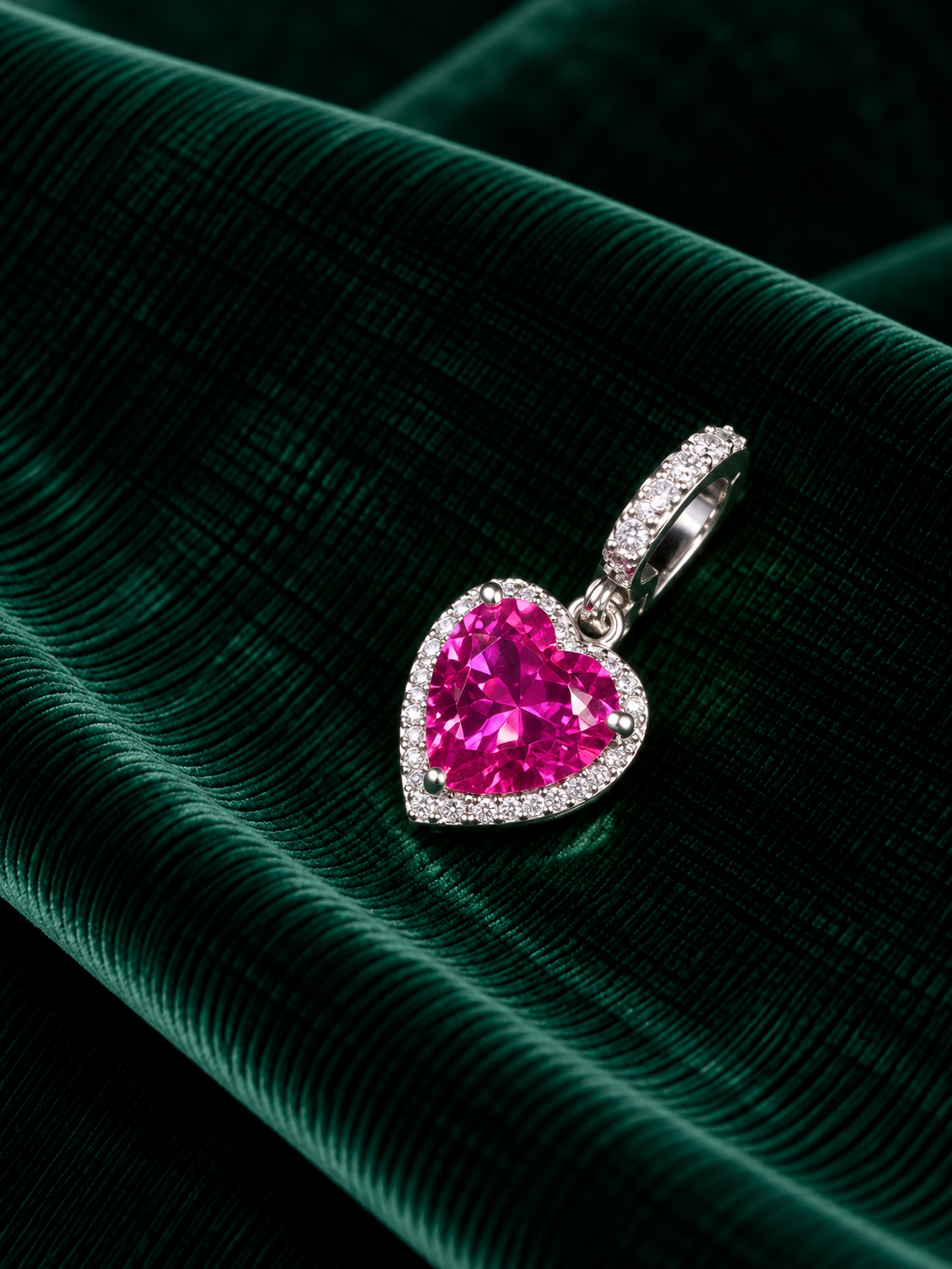 Pingente Heart Pink