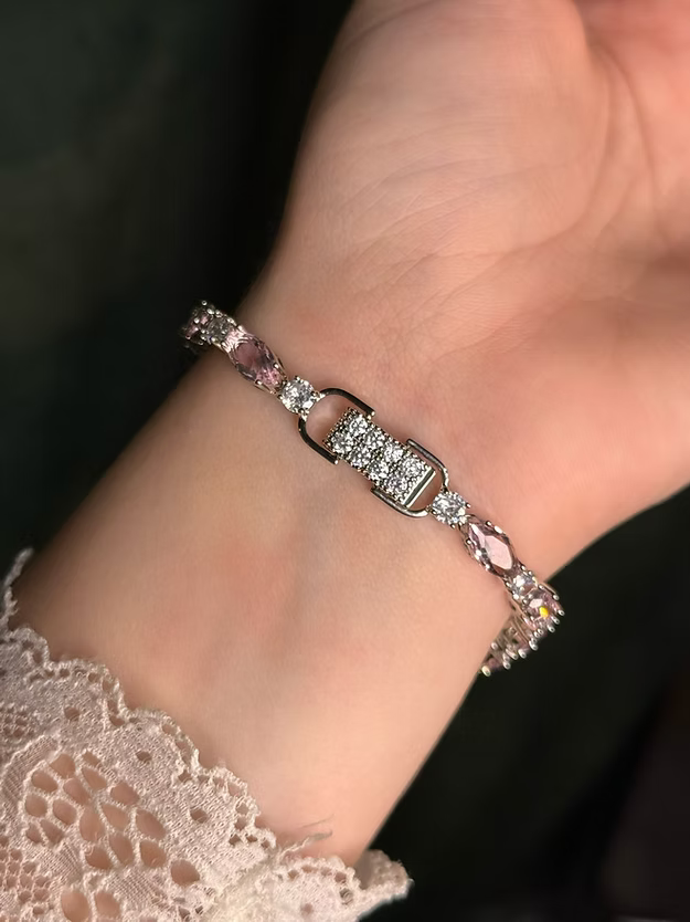 Pulseira Riviera Drop Rosa Claro