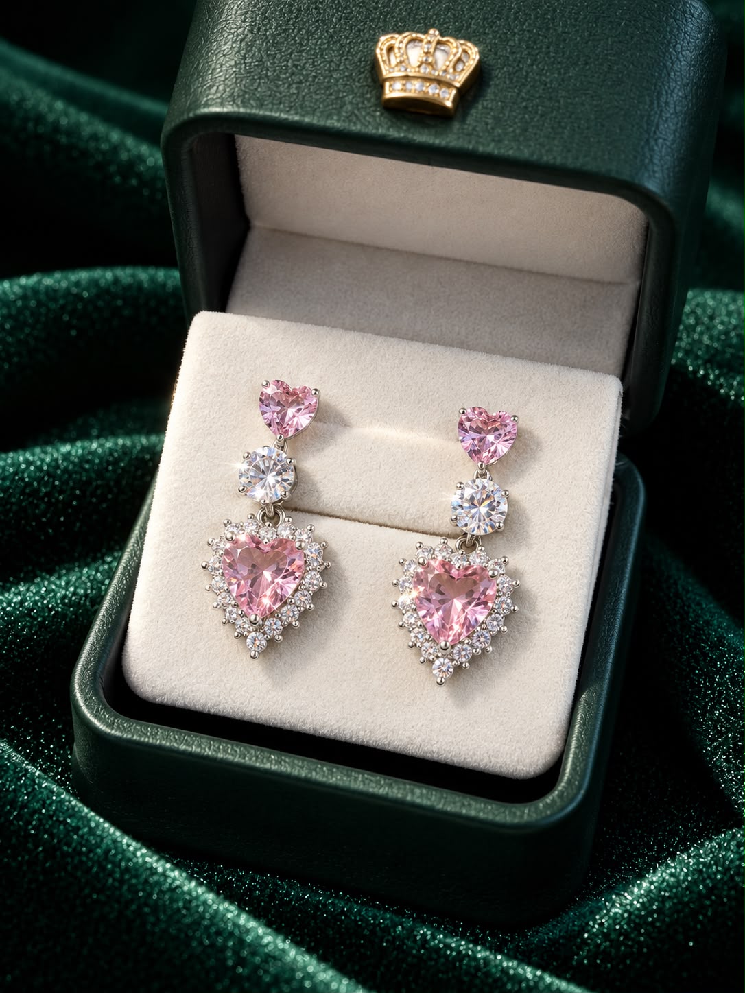 Trio de Brincos Paixão Pink
