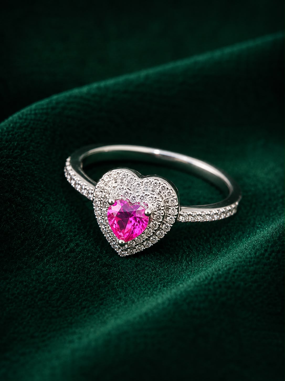 Anel Pink Heart