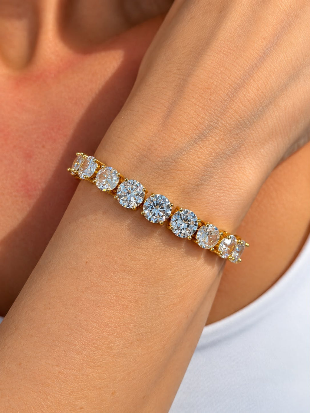 Pulseira Riviera Big Diamond Gold